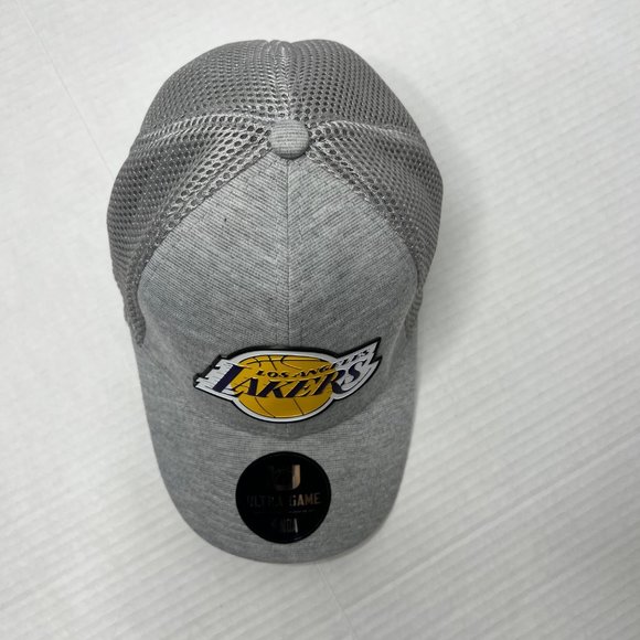 NBA Los Angeles Lakers Ultra Game Gray Heather Flexfit Hat - One Size Fits Most - Picture 7 of 10